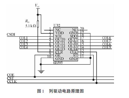 圖1 列驅(qū)動電路原理圖